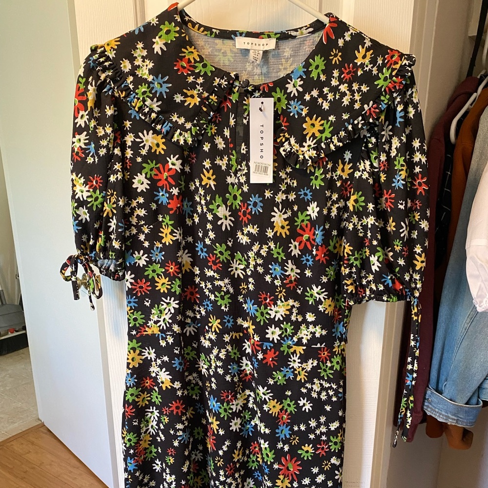 Topshop floral print dress